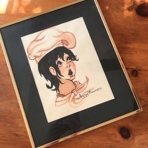 Vintage framed original wall art